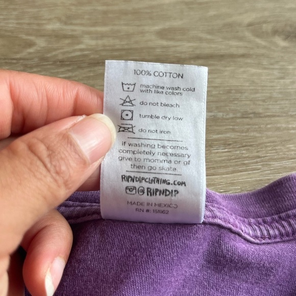 Ripndip World on Fire Tee Purple Cat SZ S - Picture 6 of 9